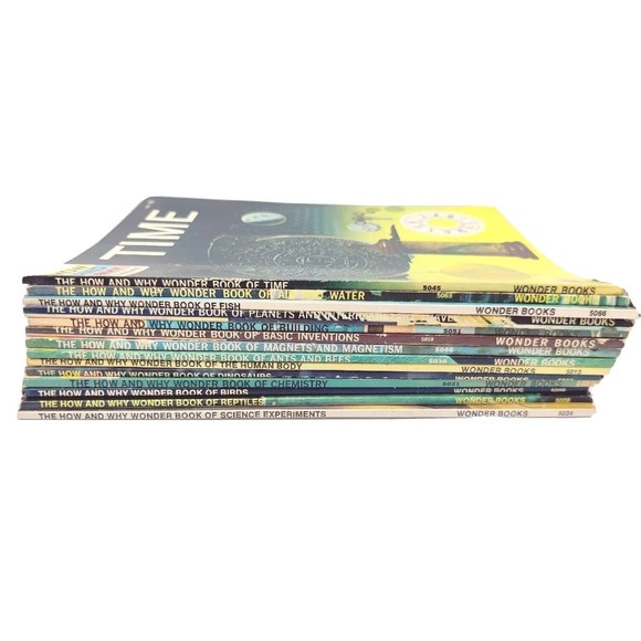 Vintage How And Why Wonder Books Lot Of 14 Books 1960s 1970s Educational Science